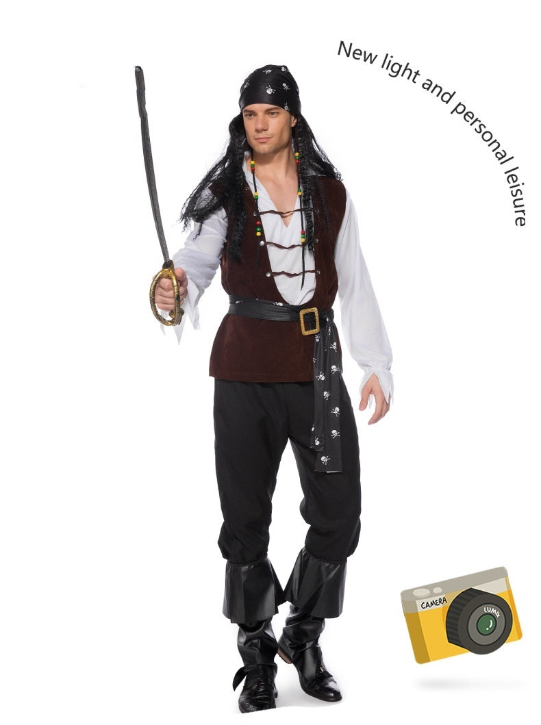 Men's Cosplay Halloween Pirates Of The Caribbean Clothing