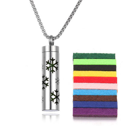 Aromatherapy Pendant Perfume Bottle Essential Oil Titanium Steel