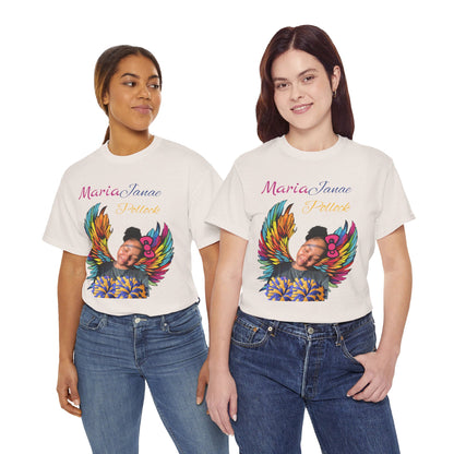 Aunt of an Angel For my family in Honor of Maria Pollock Unisex Heavy Cotton Tee(back customizable for name)