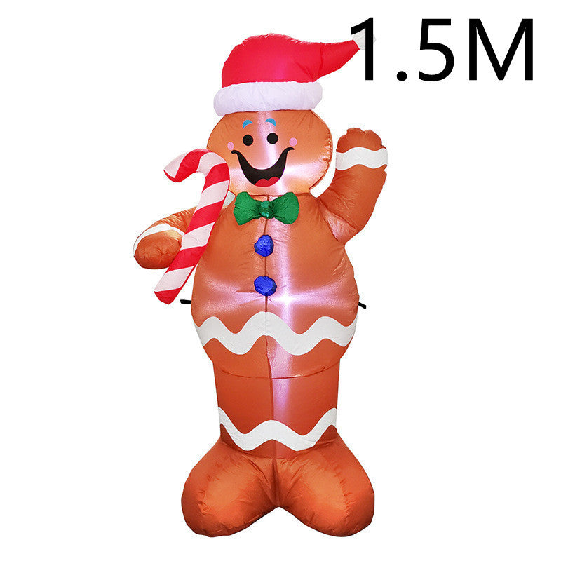 Christmas LED Lights Glowing Santa Tree Snowman Inflatable Outdoor Garden Decor