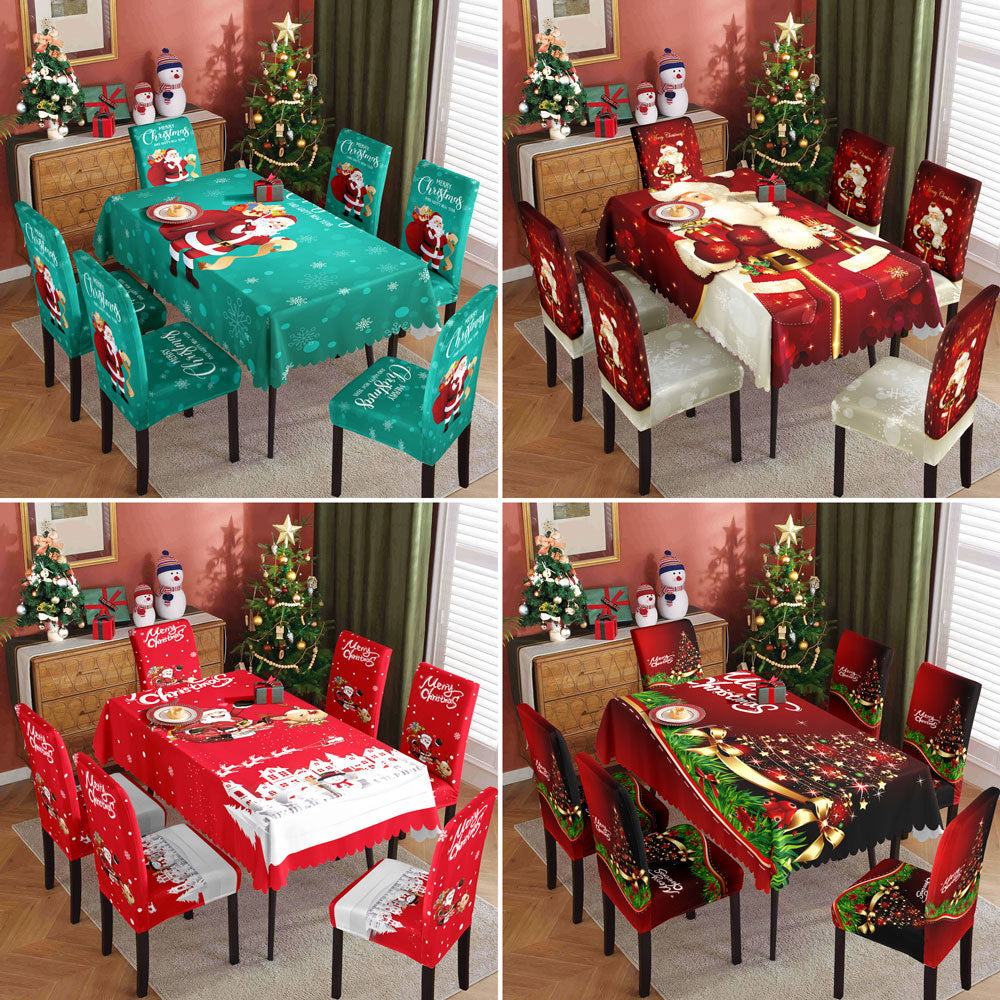 Christmas waterproof tablecloth