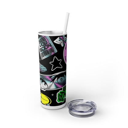 LCM23 School VIbes Skinny Tumbler with Straw, 20oz