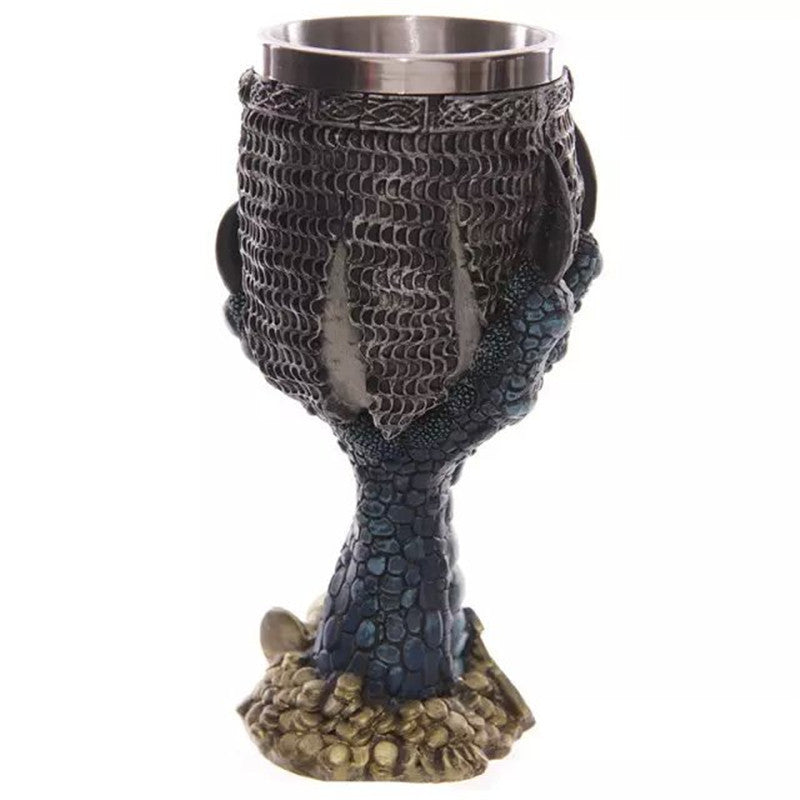 Horrible Resin Stainless Steel Wine Glass Horror Cup Skull Goblet