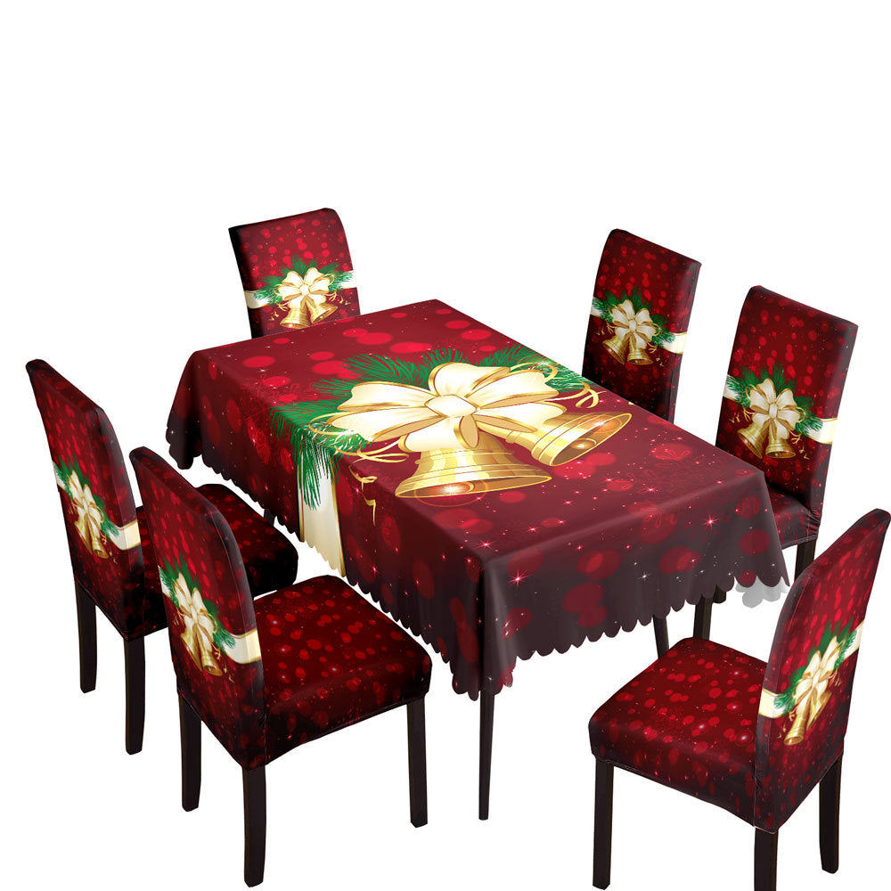 Christmas printed tablecloth/chair cover