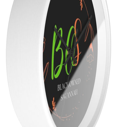 Black Owned Savannah  "BOS" Wall Clock