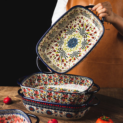 Ceramic Tableware Rectangular Casserole Dish