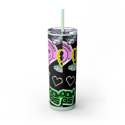 LCM23 School VIbes Skinny Tumbler with Straw, 20oz