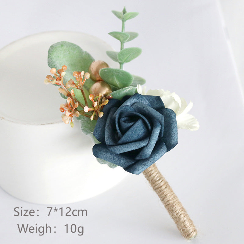 European Style Mori Style Wedding Groom Corsage