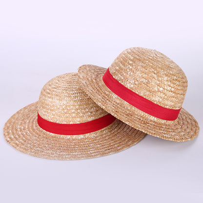 Anime Luffy Anime Cosplay Straw Boater Beach Hat C