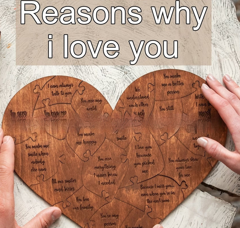 New Valentine's Day Wooden Love Puzzle Resons Why I Love You