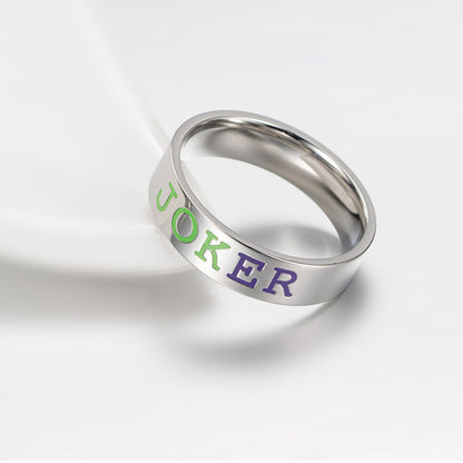 Joker/Harley Squad Stainless Steel Rings Couples