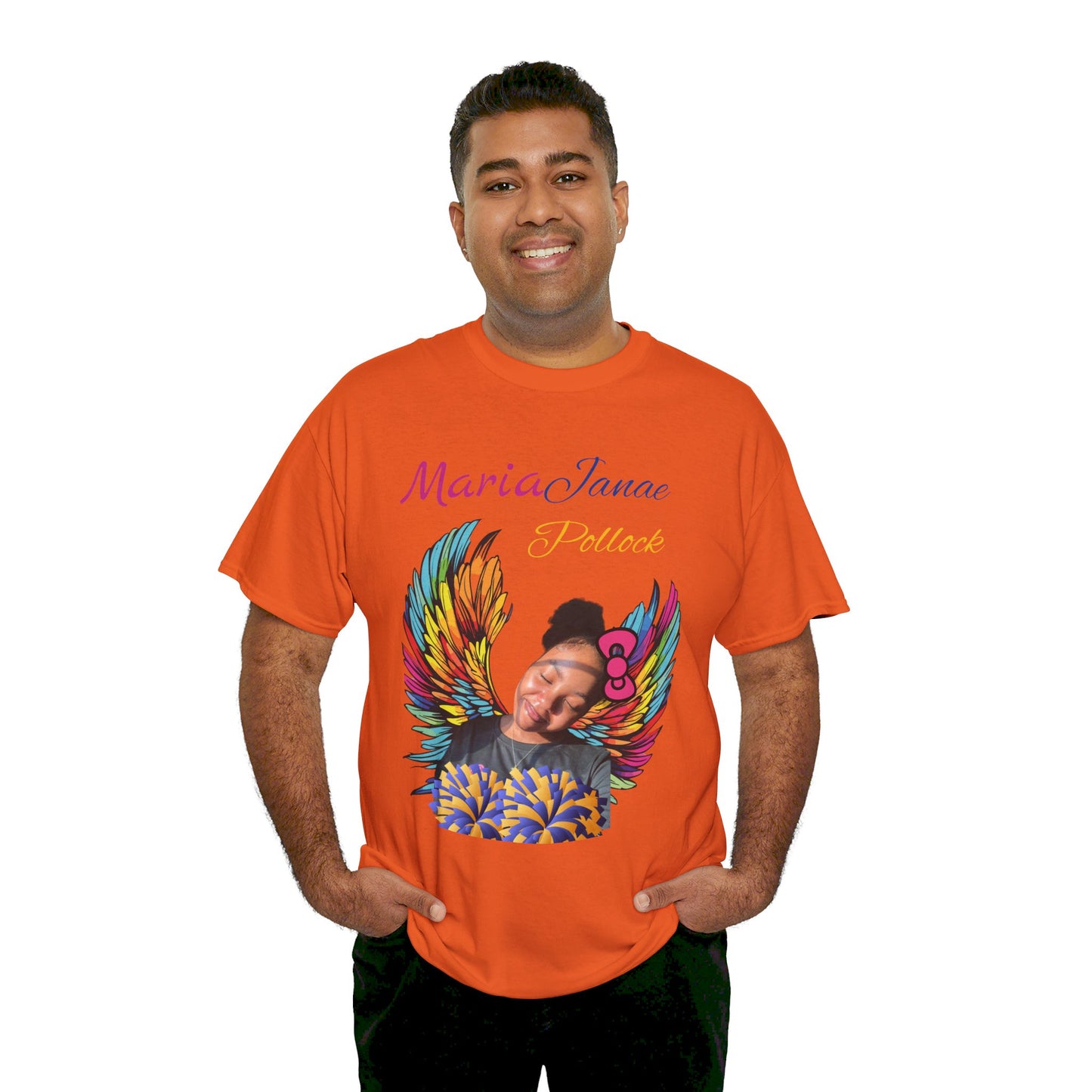 For my family in Honor of Maria Pollock Unisex Heavy Cotton Tee(back customizable for name)