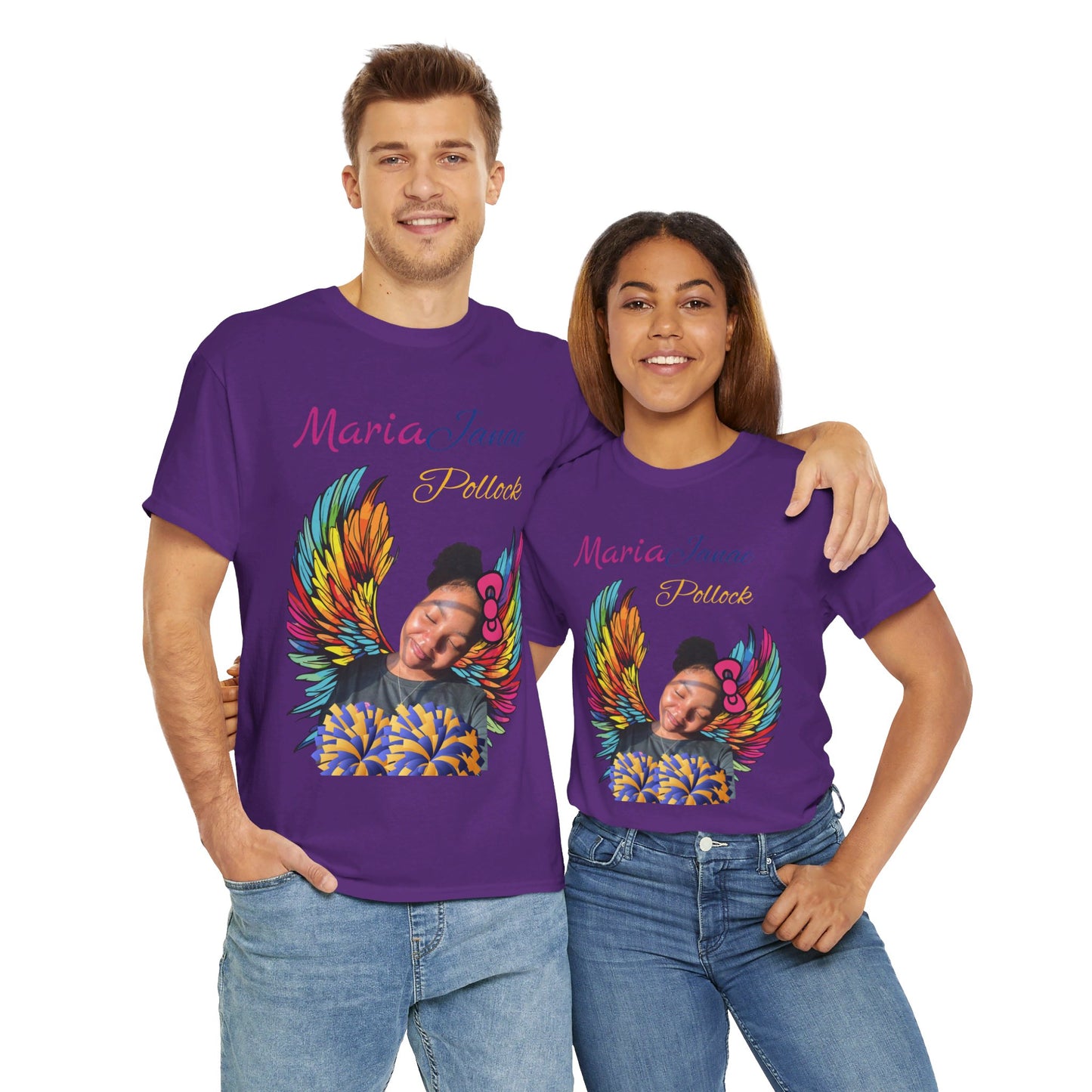 Big Brother  For my family in Honor of Maria Pollock Unisex Heavy Cotton Tee(back customizable for name)