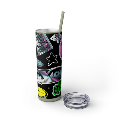 LCM23 School VIbes Skinny Tumbler with Straw, 20oz