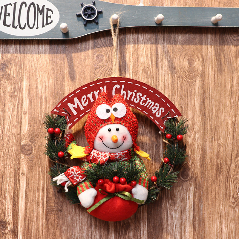 Christmas flower wreath