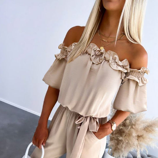 Women's Off Shoulder Jumpsuits Suit