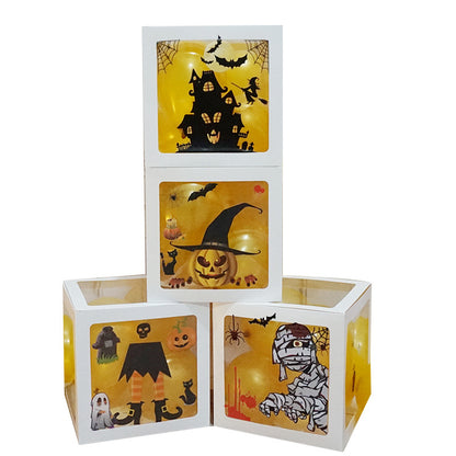 Halloween Balloon Boxes Black/White Party Decor