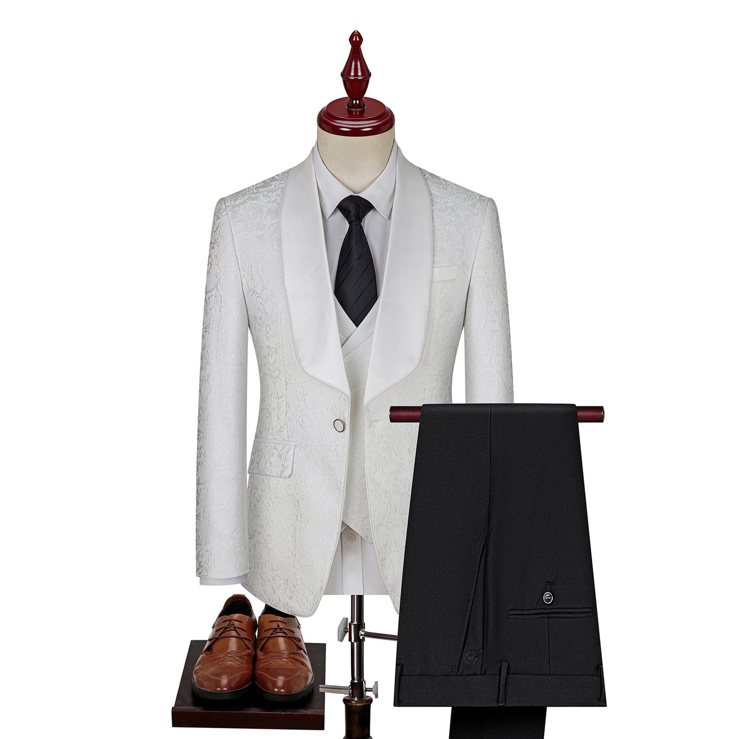 Men's Jacquard Groom Suit