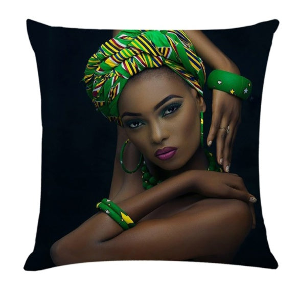 Elegant Black Queen Home Decor Sofa Pillow