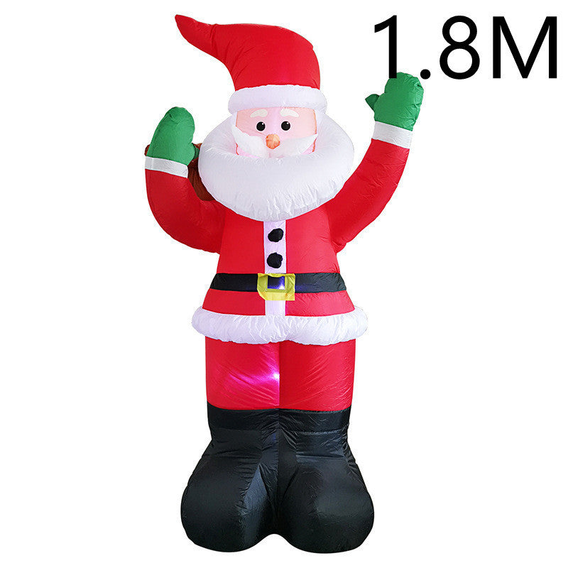Christmas LED Lights Glowing Santa Tree Snowman Inflatable Outdoor Garden Decor