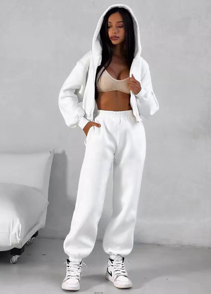 Women's Sports Leak Girth Hat Sweater Ankle Banded Pants Suit