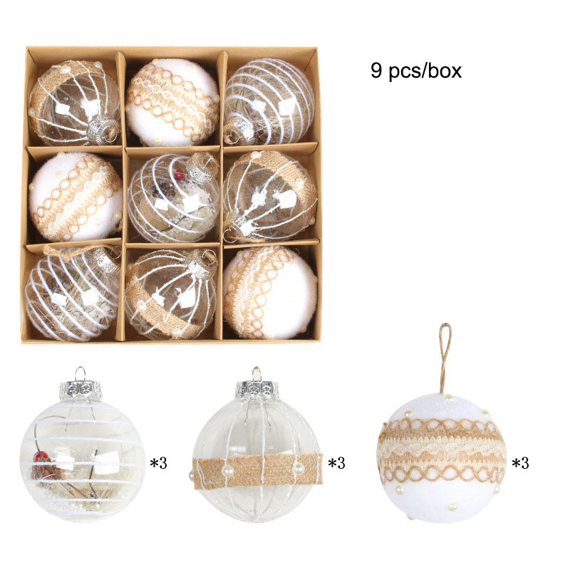 Christmas home painted ball decorations