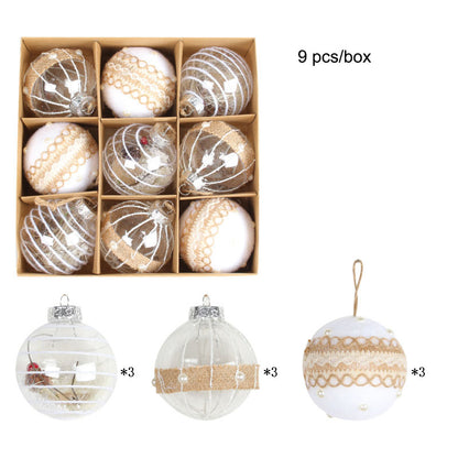 Christmas home painted ball decorations