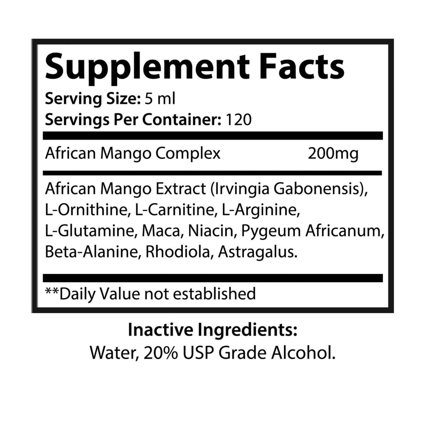 LCM23 African Mango Drops Supplement (60ml, 2fl.oz)