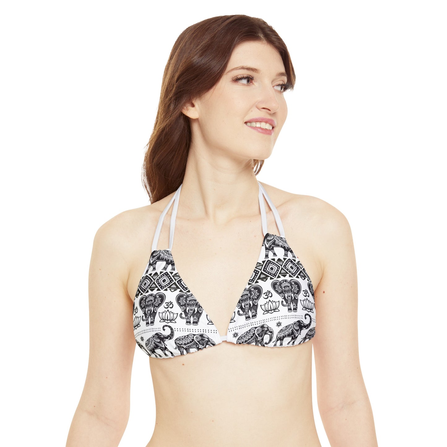 LCM23 African Elephant Print Strappy Bikini Set (AOP)