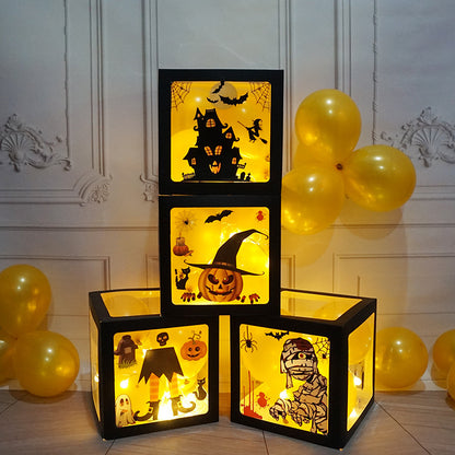 Halloween Balloon Boxes Black/White Party Decor