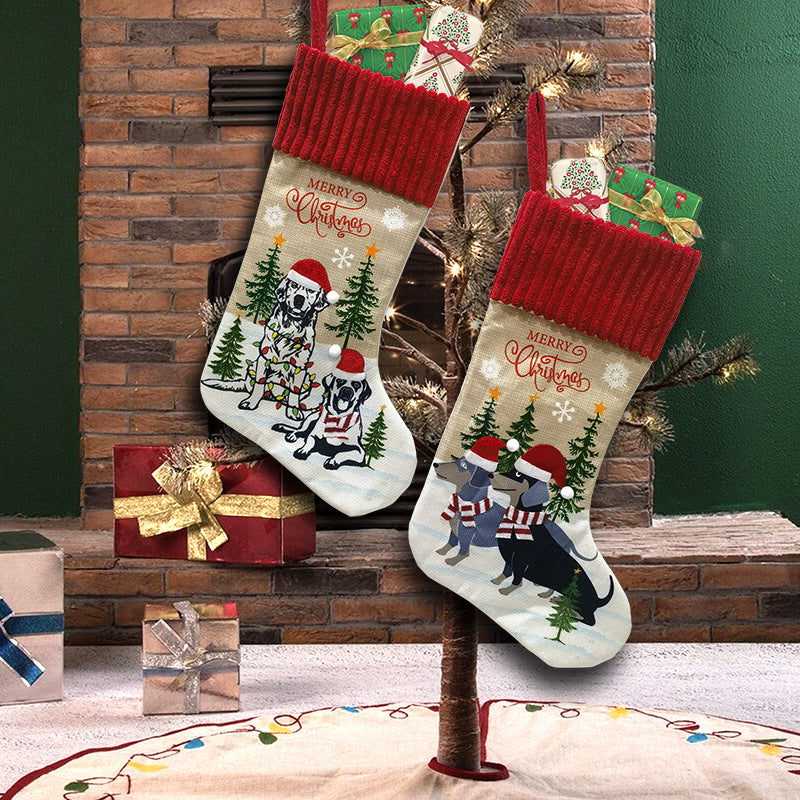 Christmas Socks Decorations Pet Design