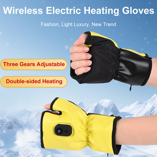 Autumn and winter electric heating gloves intelligent constant temperature charging heating gloves outdoor skiing camping