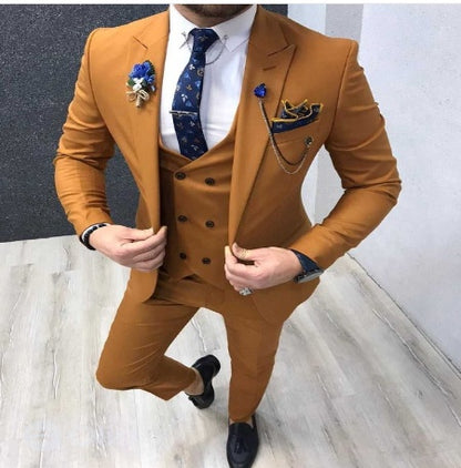 Men's Groom Best Man Suit Three Pieces