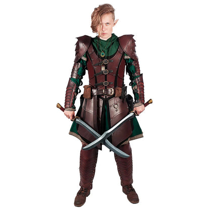 Retro Medieval Renaissance COSPLAY Leather Armor Elf Warrior Costumes