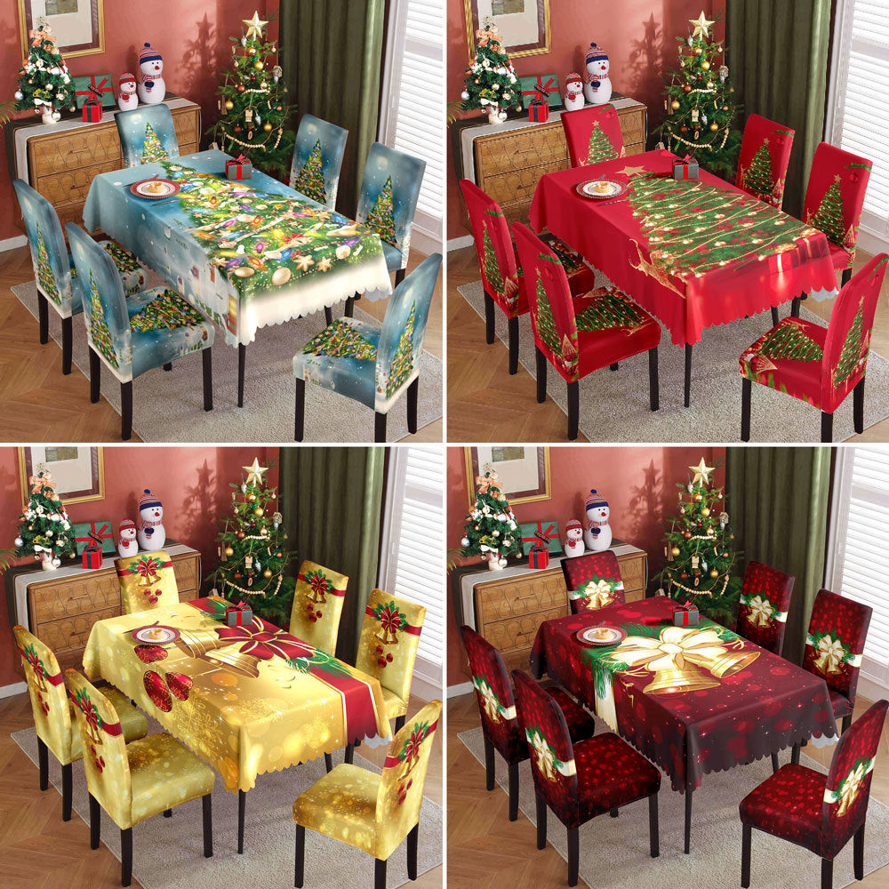 Christmas printed tablecloth/chair cover