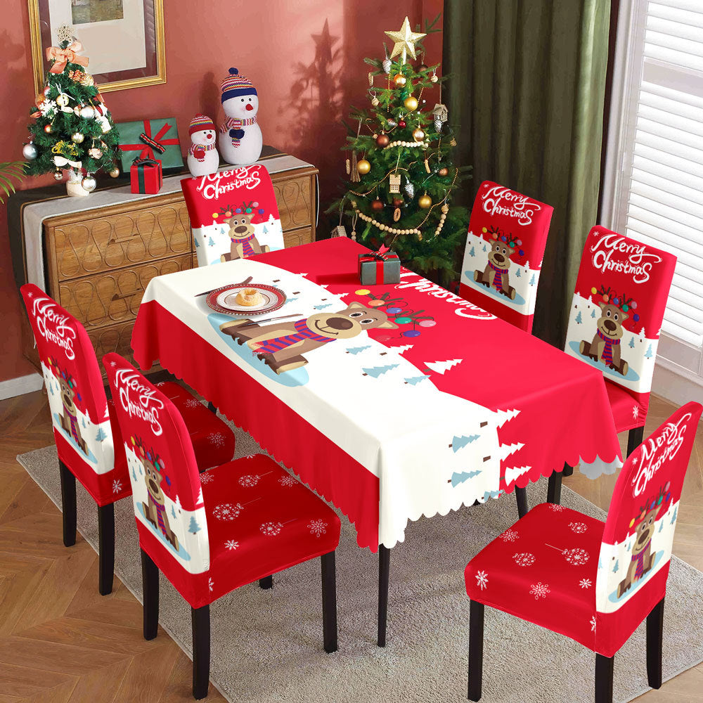 Christmas waterproof tablecloth