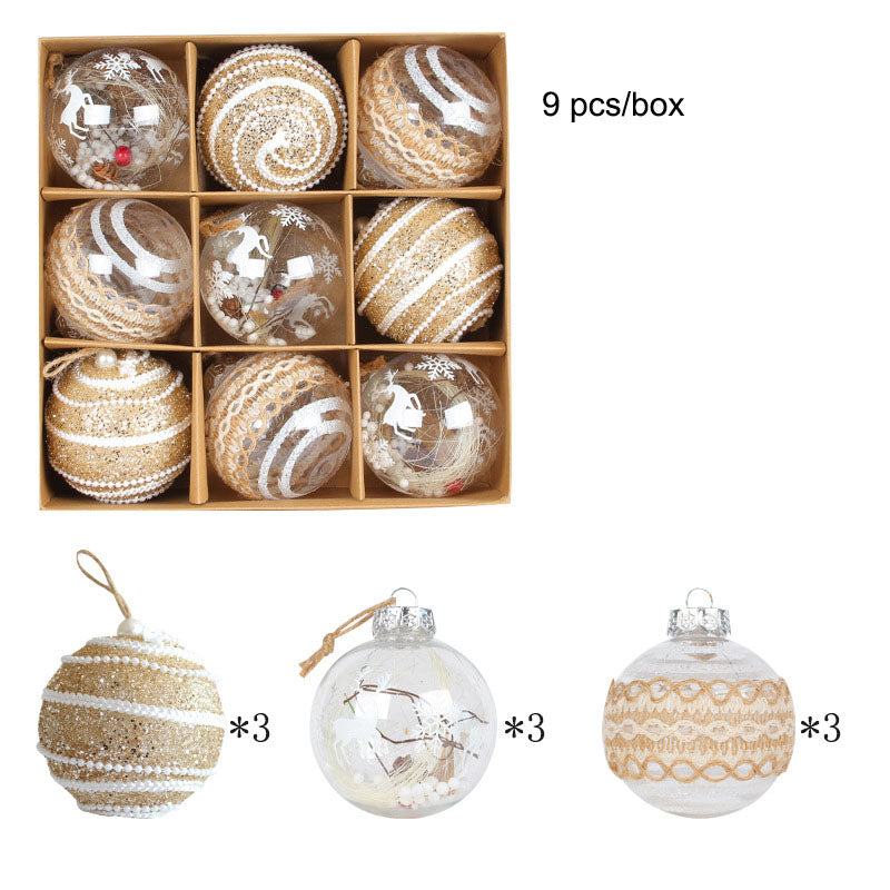 Christmas home painted ball decorations