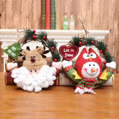 Christmas flower wreath