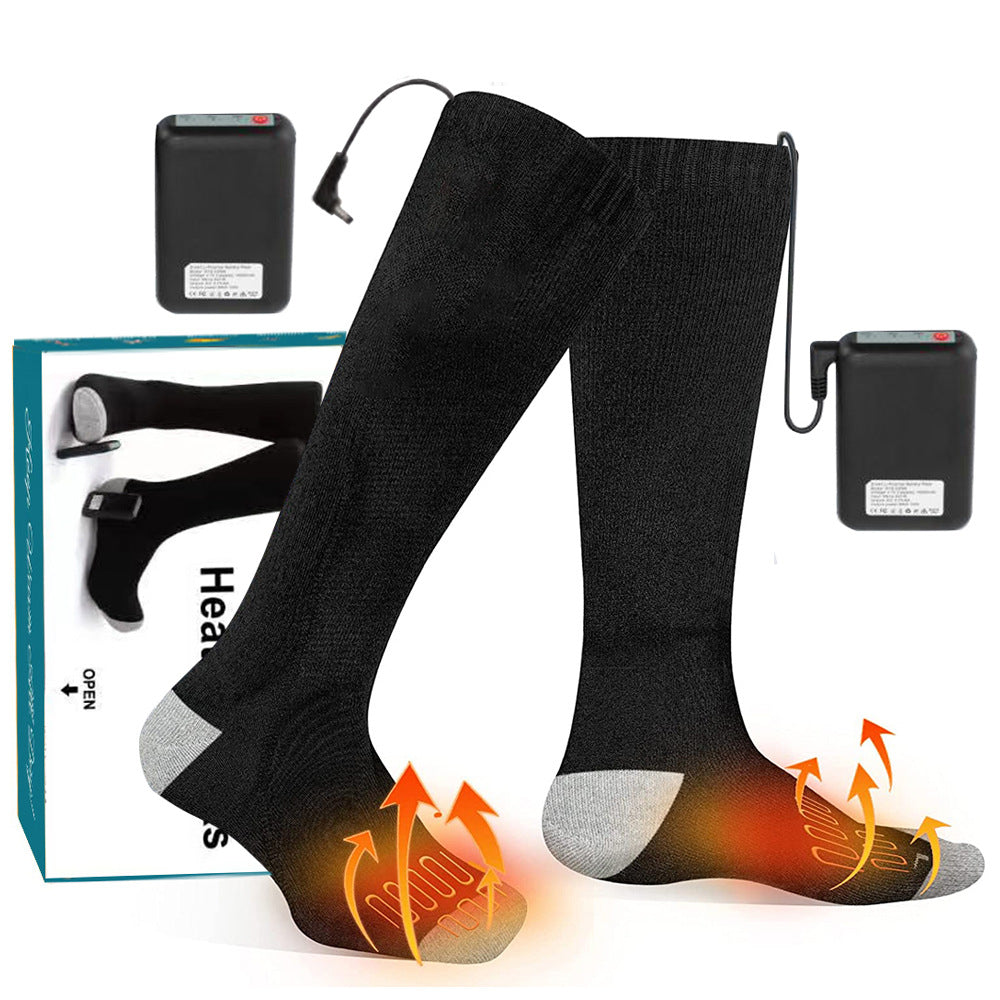 3-speed heating socks with charging intelligent heating warm feet outdoor anti cold long socks for warmth