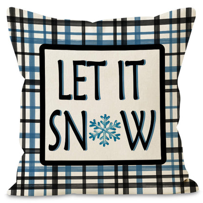 Christmas tree checkered pillow cover