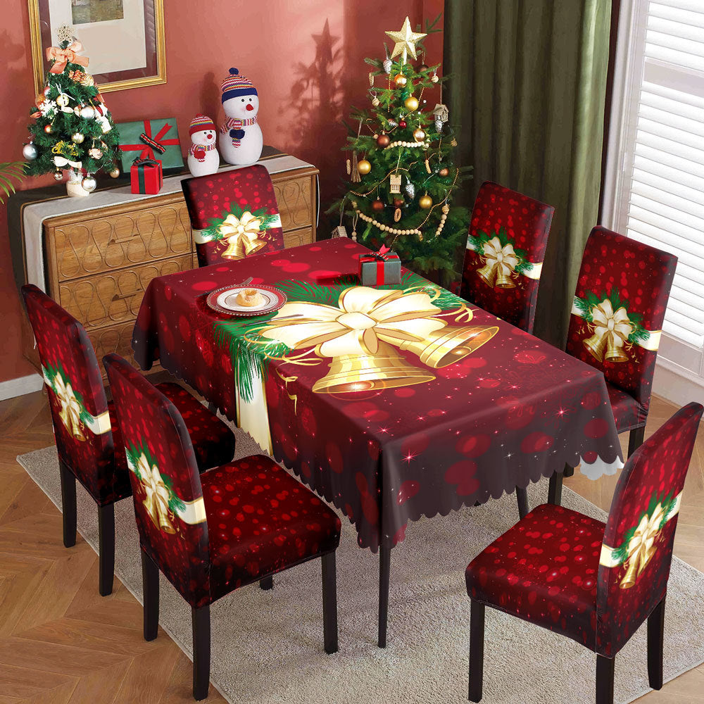Christmas printed tablecloth/chair cover