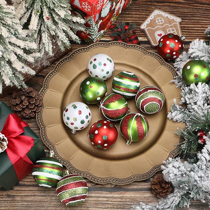 New hand-painted Christmas ball set