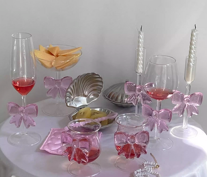 Pink Butterfly Series Instagram Tall Cup Romantic Ritual Champagne Glass Cute Butterfly