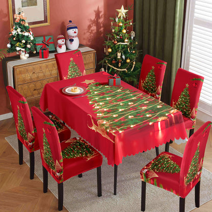 Christmas printed tablecloth/chair cover