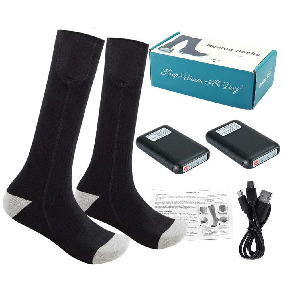 3-speed heating socks with charging intelligent heating warm feet outdoor anti cold long socks for warmth