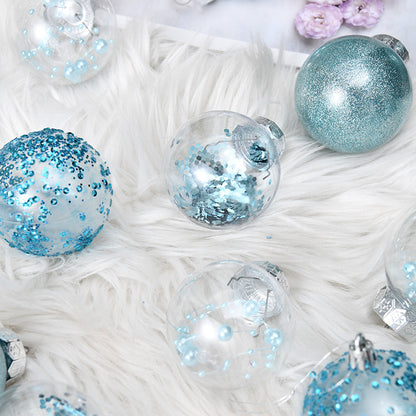 6cm30PCSpet Transparent Christmas Ball Set