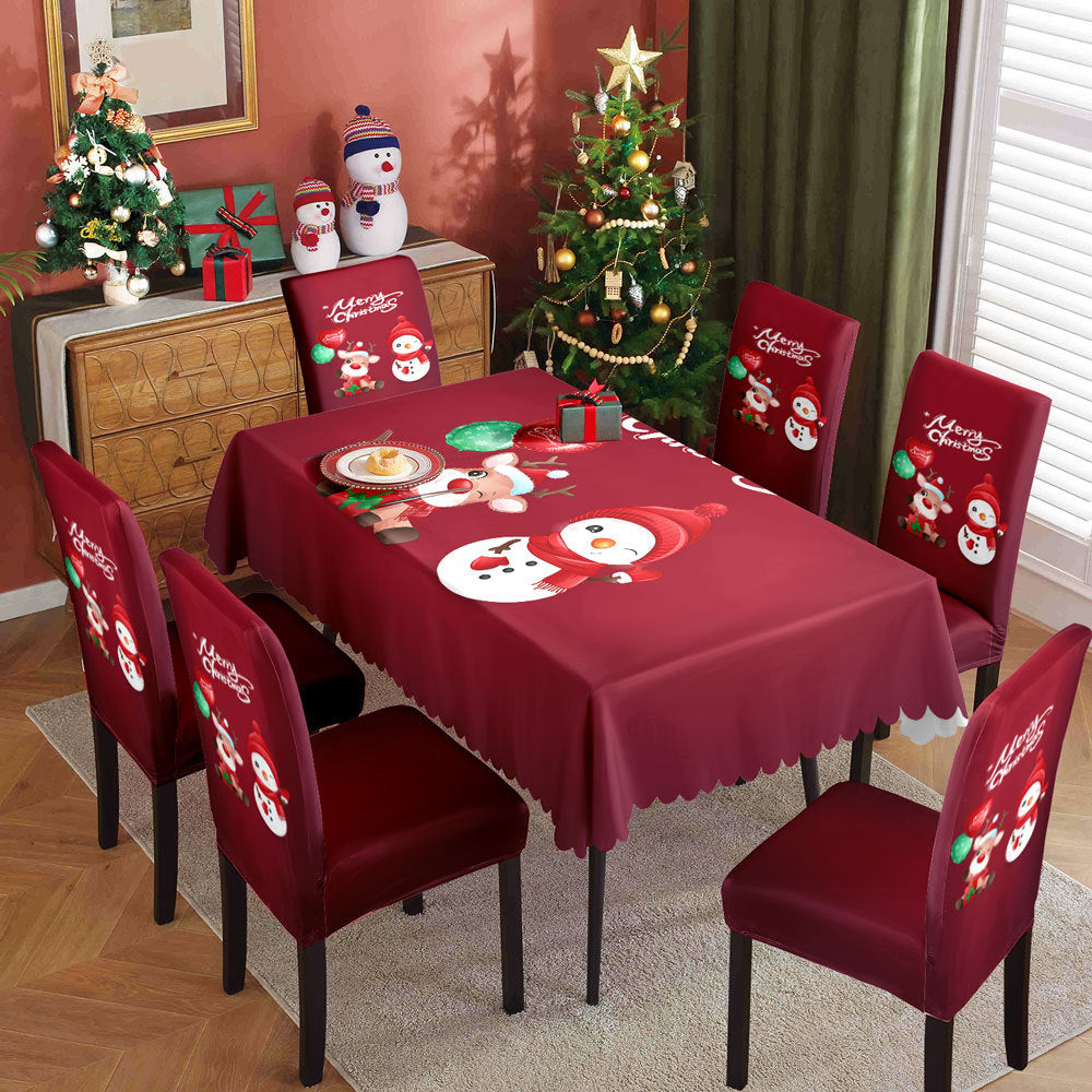 Christmas waterproof tablecloth