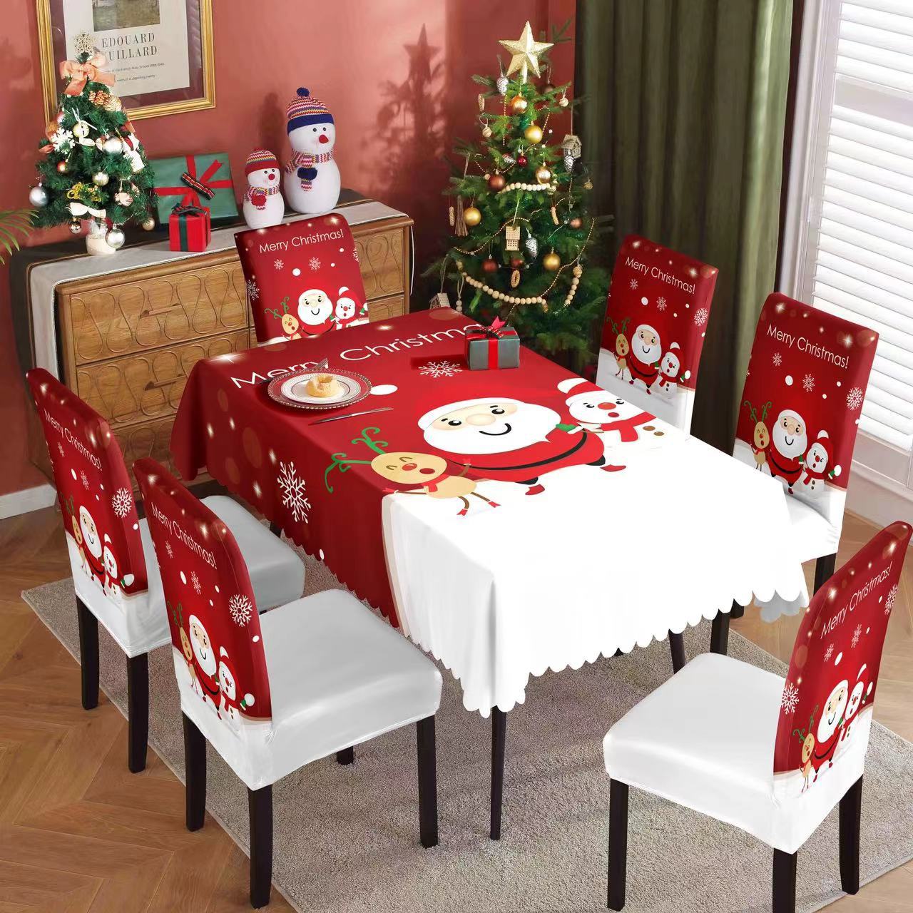 Christmas waterproof tablecloth