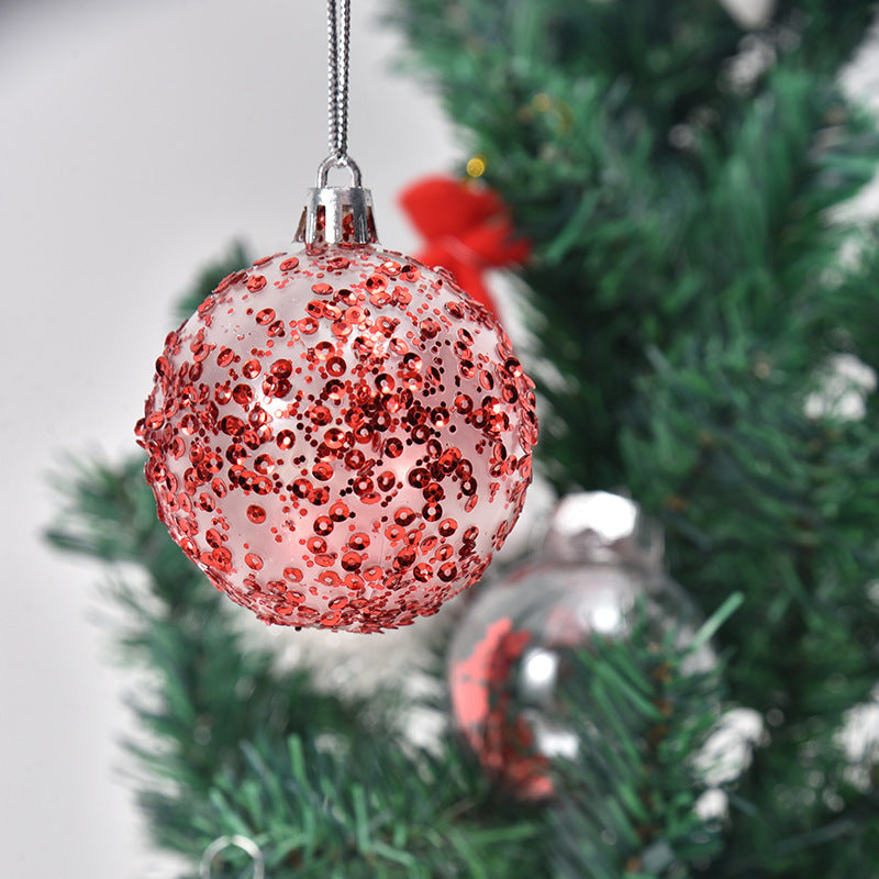 6cm30PCSpet Transparent Christmas Ball Set