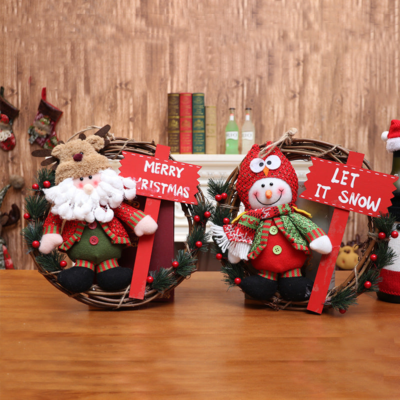 Christmas flower wreath